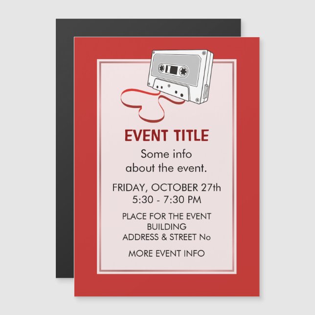 Cassete de áudio (Frente/Verso)