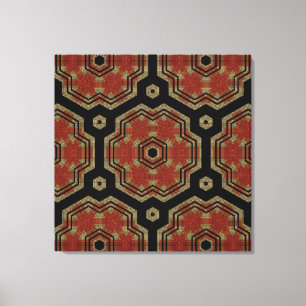 Castanho, Creme Retro Arte, Canvas de Padrão Invis