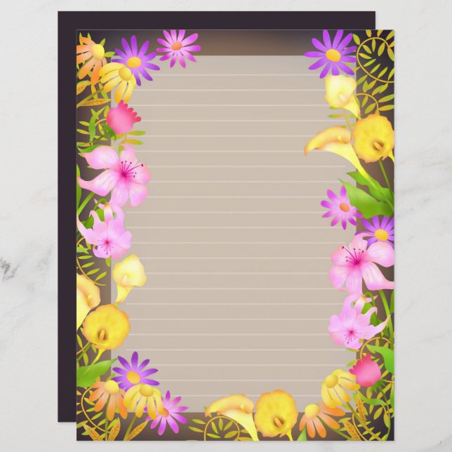 Castanho de Jardim Floral (Frente/Verso)