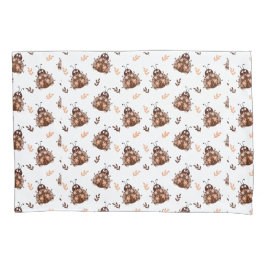 Castanho e bege, Ladybug e padrão de flores