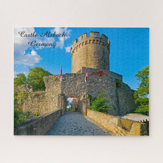 Castelo Alsbach Alemanha. Quebra-cabeça (Horizontal)
