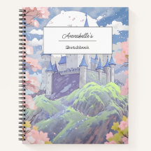 Castelo de Conto de Fadas Personalizado em Aquarel