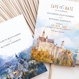 Castelo de Fairytale Neuschwanstein Salve o Cartão
