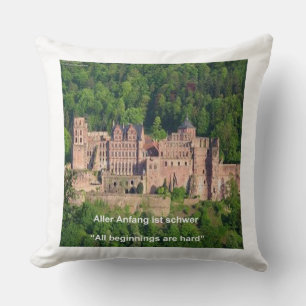 Castelo de Heidelberg e Almofada de Algodão com Di