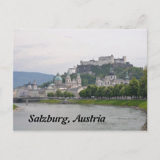 Castelo de Hohensalzburg, cartão de Salzburg,