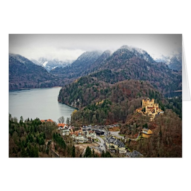 Castelo de Hohenschwangau - Schwangau, Cartão Alem (Frente Horizontal)