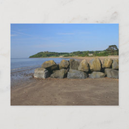 Castelo de Llansteffan e cartões postais de praia