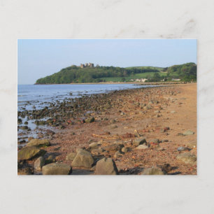 Castelo de Llansteffan e cartões postais de praia