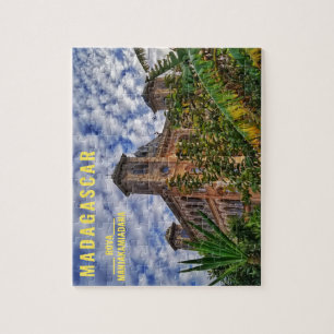 Castelo de Madagascar na selva - Quebra-cabeça 10x