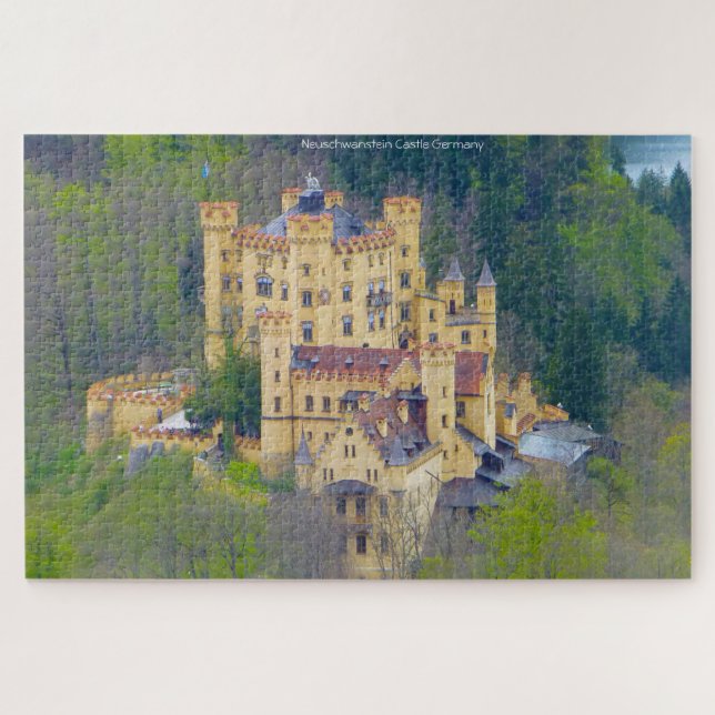 Castelo de Neuschwanstein Alemanha. Quebra-cabeça (Horizontal)