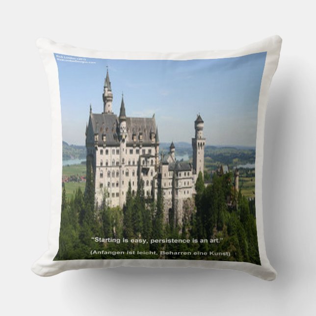 Castelo de Neuschwanstein e Almofada de Lançar co (Frente)