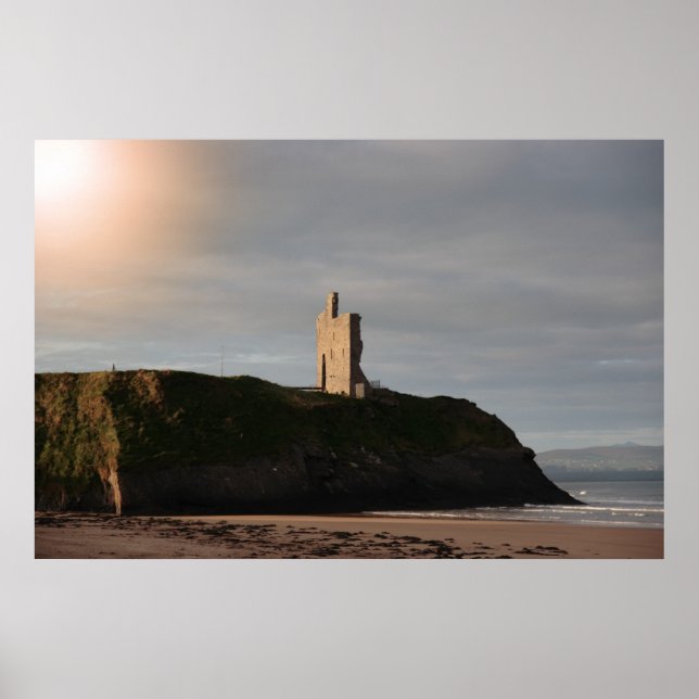 castelo de praia de laybunion e poster de cliffs (Frente)
