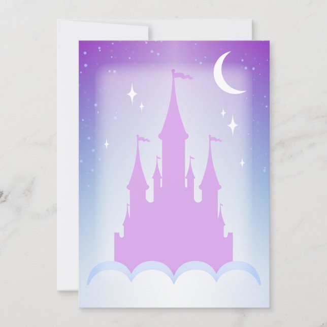 Castelo De Sonho Noturno No Céu Estrelado Das Nuve (Frente)