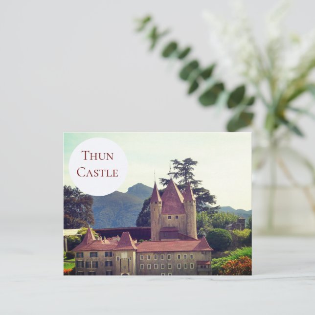 Castelo de Thun - Cartão postal da Suíça (Em pé/Frente)
