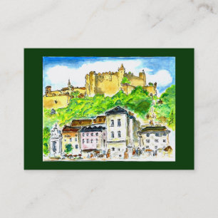 Castelo de troca de Salzburg dos cartões de