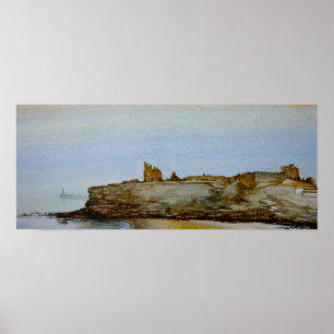 Castelo de Tynemouth e convento, impressão de