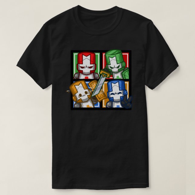 Castle Crashers de T-Shirt Essencial Quatro Quadra (Frente do Design)