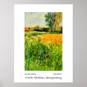 Castle Meadows, Abergavenny Impressão ou Poster