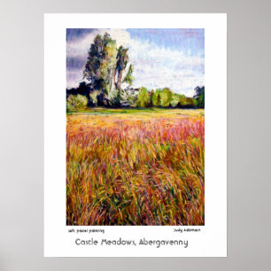 Castle Meadows, Abergavenny Impressão ou Poster
