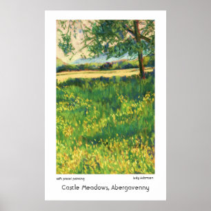 Castle Meadows, Abergavenny Impressão ou Poster