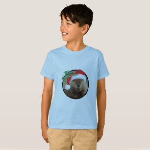 Castor de Natal - Camisa Básica para Crianças