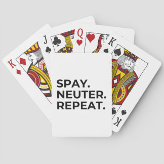Castrar. Esterilizar. Repetir. Cartas de Baralho