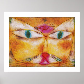 Cat and Bird - Impressão de Poster de Abstrato