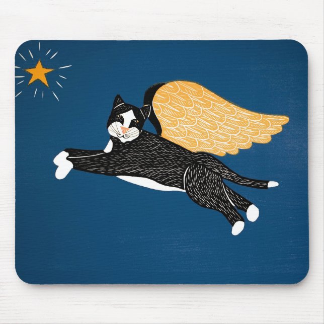 Cat Angel Mousepad - Stephen Huneck (Frente)