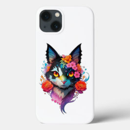 CAT BAT em Cute com florersiPhone/iPad
