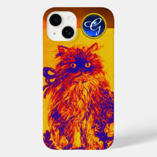 CAT do GATINHO, monograma AZUL AMARELO da gema dos