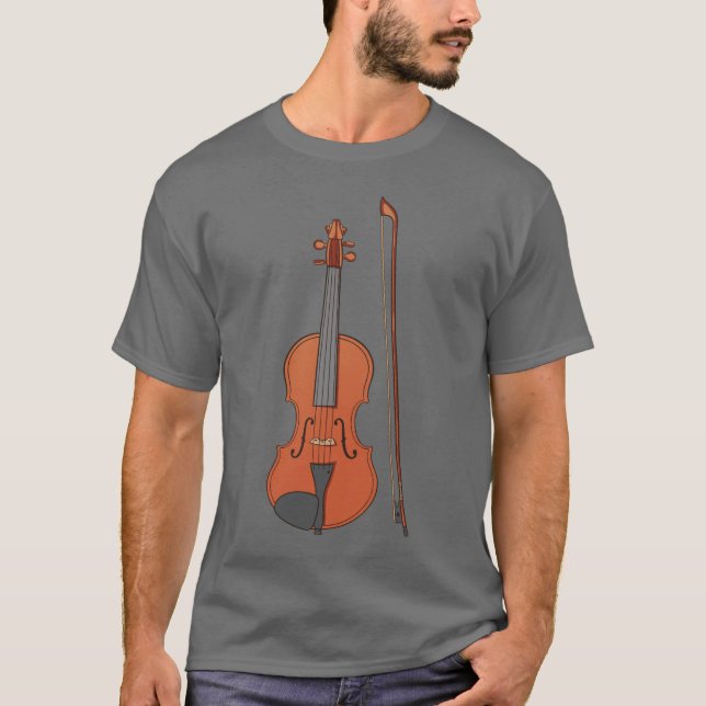 Cat e o Fiddle, Violin - Camiseta masculina (Frente)