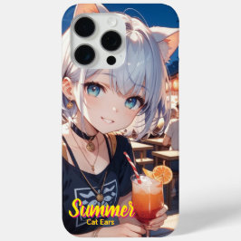 cat ears summer Girl iPhone / iPad ケース