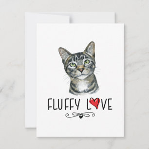 Cat Fluffy Love Gatinho Meow Retrato