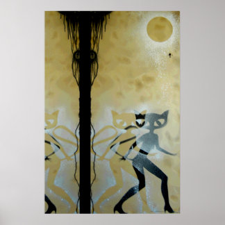 Cat Girl Night Poster