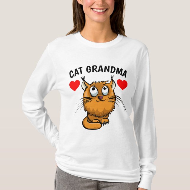 CAT GRANDMA T-SHIRTS (Frente)