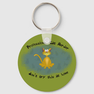 Cat Herder Engraçado Chaveiro