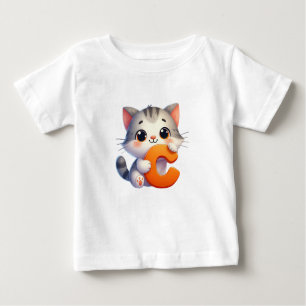 Cat - Letra C Baby T-Shirt