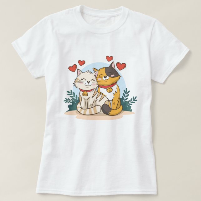 Cat Love T-Shirt (Frente do Design)