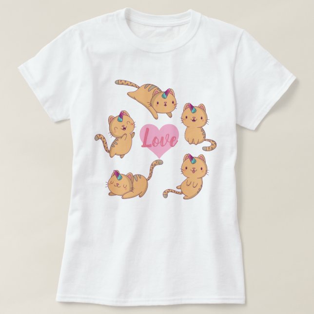 Cat Love T-Shirt (Frente do Design)