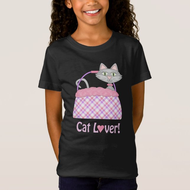 Cat Lover Bella Jersey T-Shirt (Frente)