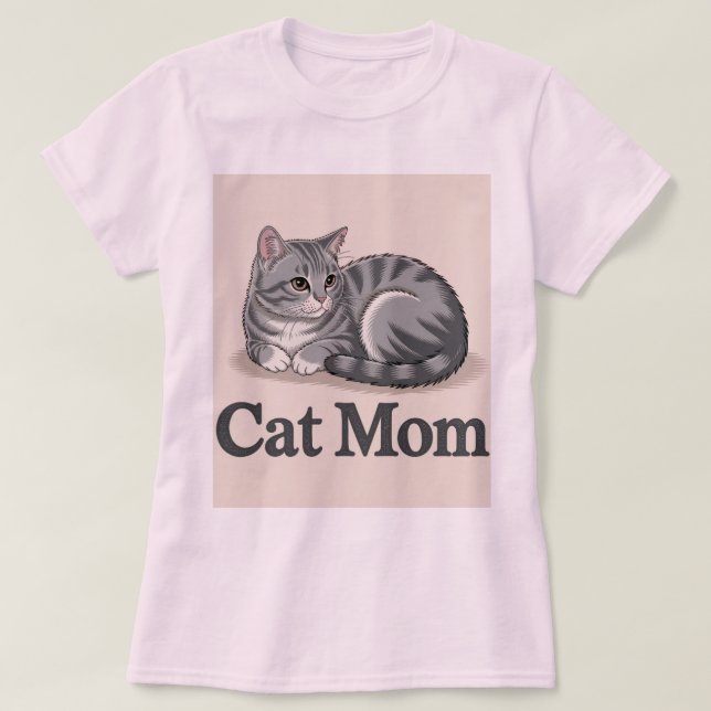 Cat Mãe, Camisa Rosa (Frente do Design)