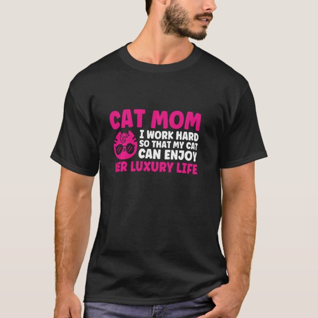 Cat Mãe Eu Trabalho Duro Para Que Mãe Pullover (Frente)
