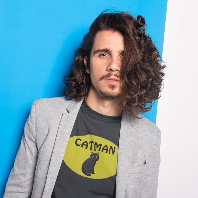 CAT MAN (Cat Pai) T-Shirts masculinas (Criador carregado)