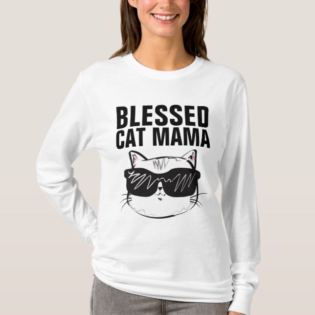CAT MOM BLESSED T-Shirts (Frente)