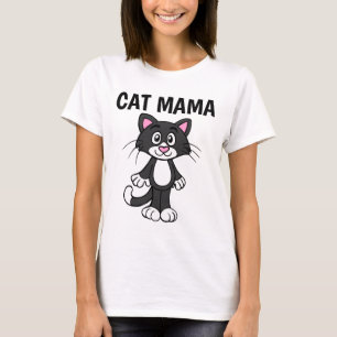 CAT MOM, (MAMA) Senhoras Engraçadas T-shirts de g