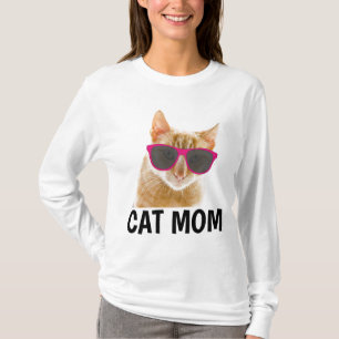 CAT MOM, Senhoras Engraçadas T-shirts de gatos