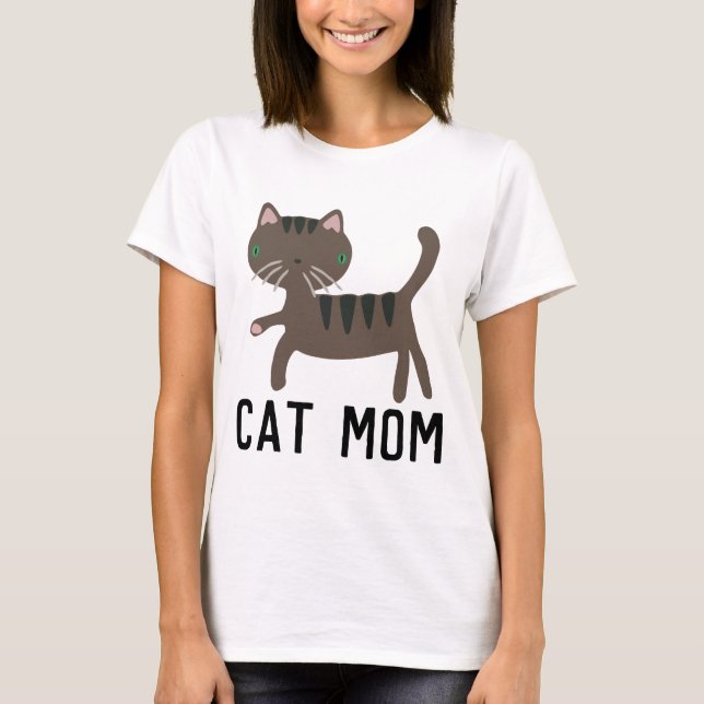 CAT MOM, T-Shirts GATO CINZA (Frente)