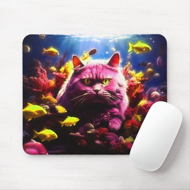 Cat mouse pad designed for cat lover (Com mouse)