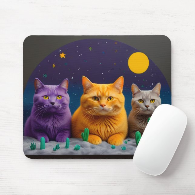 Cat Mouse Pad – Perfect Gift for Cat Lovers (Com mouse)