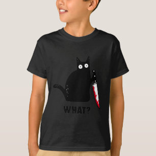 Cat O Que_ Engraçado Camisa Negra De Gato, Gato As